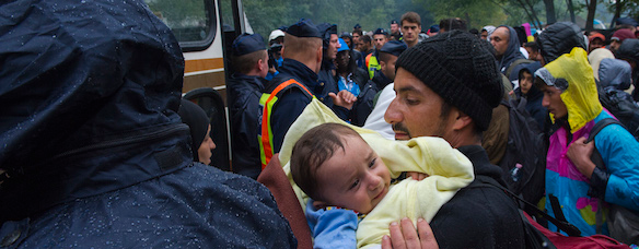 Refugiados llegando a Europa. Fuente: ACNUR